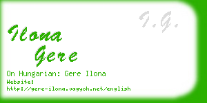 ilona gere business card